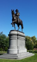 Standbeeld van George Washington in het park Boston Common